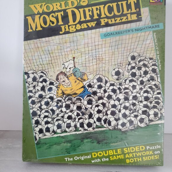 Buffalo Games Double Sided Jigsaw Puzzle Goalkeeper's Nightmare 2002 New 529 - Picture 1 of 3